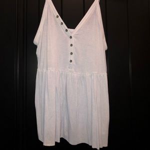 Soft & Sexy. Light blue tank.